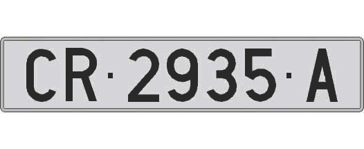 CR2935A matricula larga