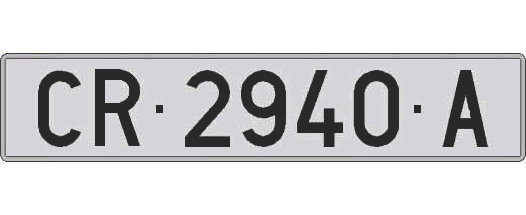 CR2940A matricula larga