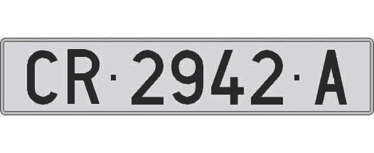 CR2942A matricula larga