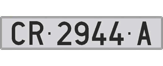 CR2944A matricula larga