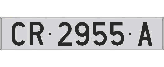 CR2955A matricula larga