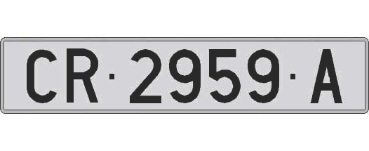 CR2959A matricula larga