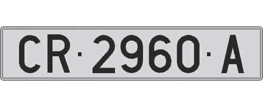 CR2960A matricula larga