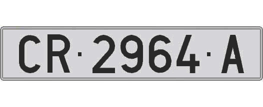 CR2964A matricula larga