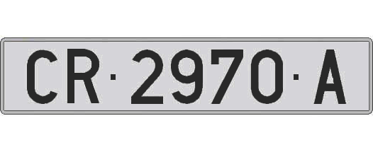 CR2970A matricula larga