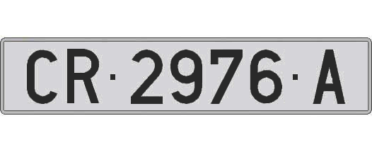 CR2976A matricula larga