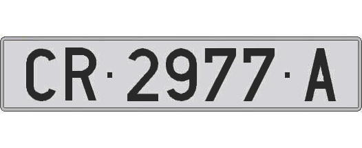 CR2977A matricula larga
