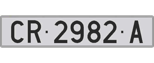 CR2982A matricula larga