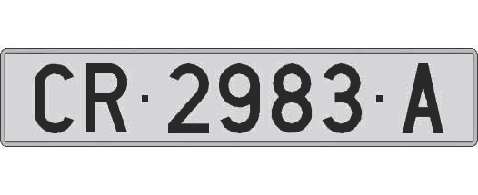 CR2983A matricula larga