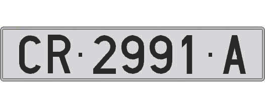CR2991A matricula larga