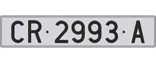CR2993A matricula larga