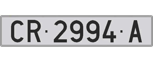 CR2994A matricula larga