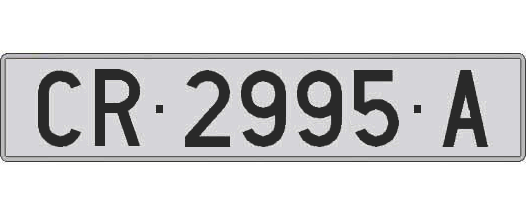 CR2995A matricula larga