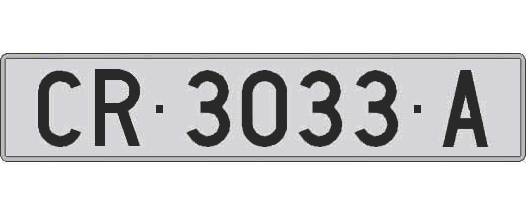 CR3033A matricula larga