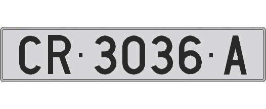 CR3036A matricula larga