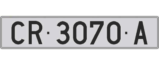 CR3070A matricula larga