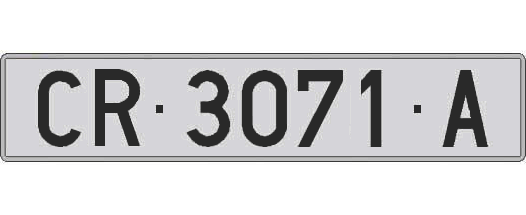 CR3071A matricula larga