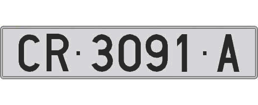 CR3091A matricula larga