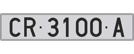 CR3100A matricula larga