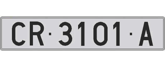 CR3101A matricula larga