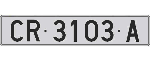 CR3103A matricula larga