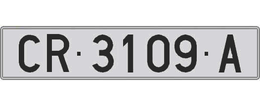 CR3109A matricula larga