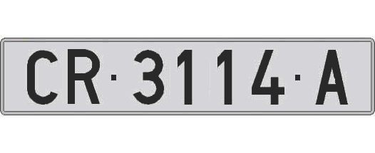 CR3114A matricula larga
