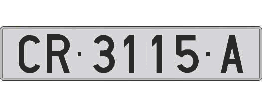 CR3115A matricula larga