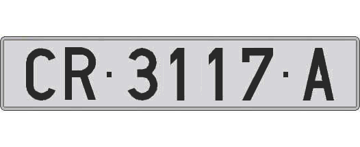 CR3117A matricula larga