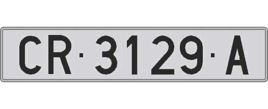 CR3129A matricula larga