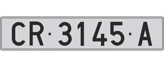 CR3145A matricula larga