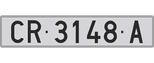 CR3148A matricula larga