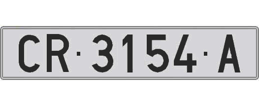 CR3154A matricula larga