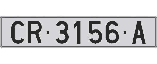 CR3156A matricula larga