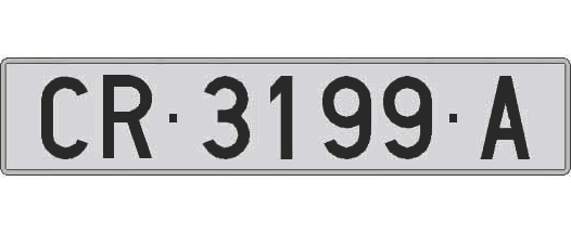 CR3199A matricula larga