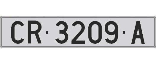 CR3209A matricula larga