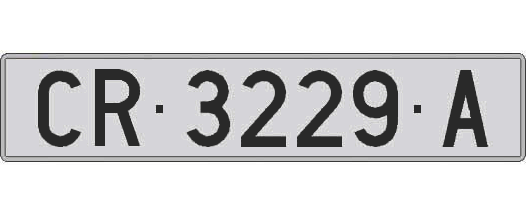 CR3229A matricula larga