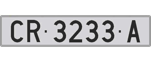 CR3233A matricula larga