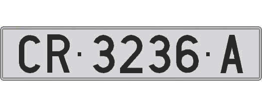 CR3236A matricula larga