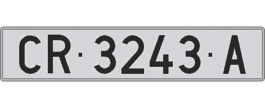 CR3243A matricula larga