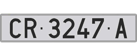 CR3247A matricula larga