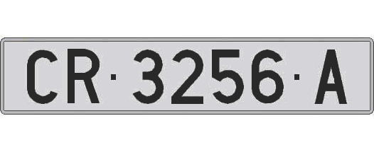 CR3256A matricula larga