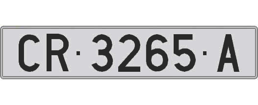 CR3265A matricula larga
