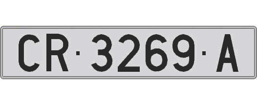 CR3269A matricula larga