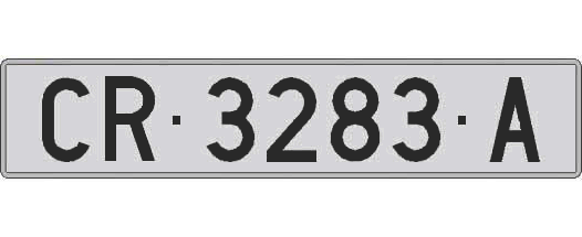 CR3283A matricula larga