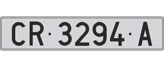 CR3294A matricula larga