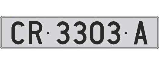 CR3303A matricula larga