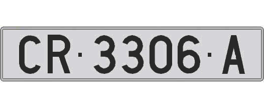 CR3306A matricula larga