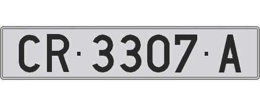 CR3307A matricula larga