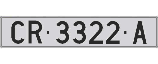 CR3322A matricula larga